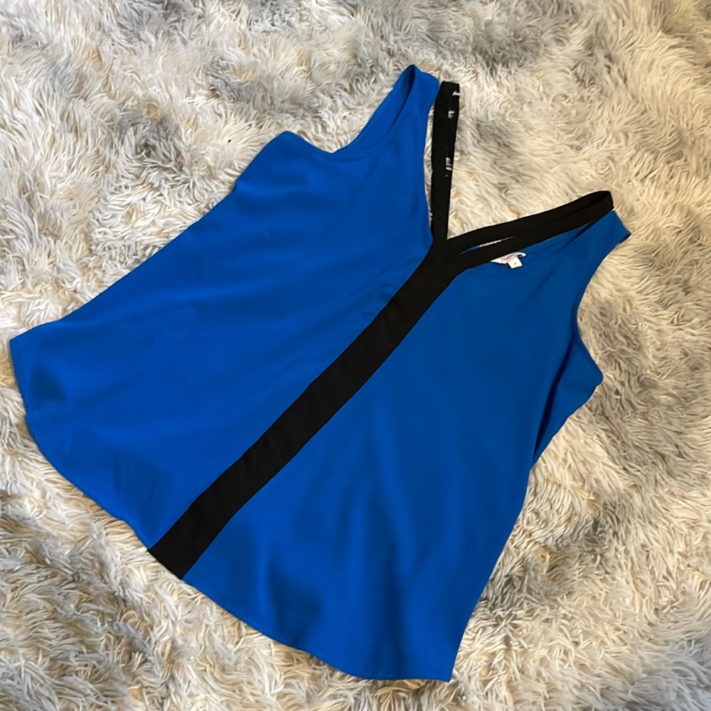 Candies medium blue tank blouse size